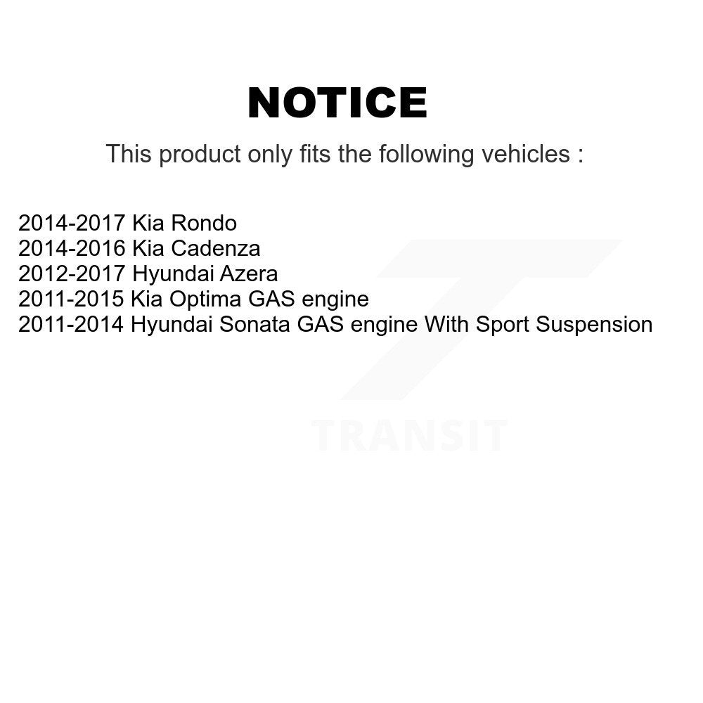 Kit de rotule avant et d'extrémité de biellette de direction, pour Hyundai Sonata Kia Optima Rondo Cadenz
