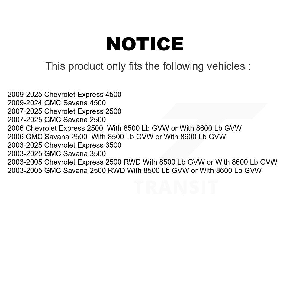 Kit d'extrémité de biellette de direction de rotule avant, pour GMC Chevrolet Savana 2500 Express 3500 450
