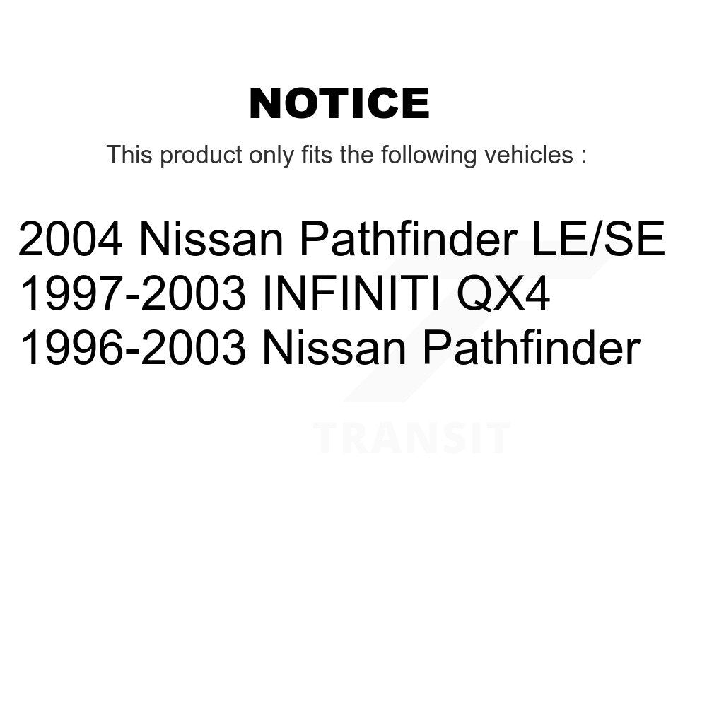 Kit de rotule de Suspension avant et d'extrémité de biellette de direction, pour Nissan Pathfinder INFINITI QX