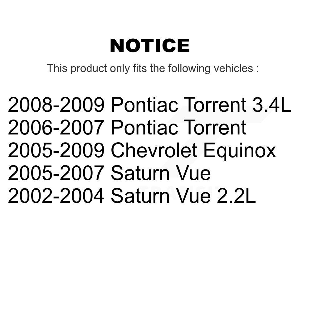 Kit de bras de commande avant et d'extrémité de biellette de direction, pour Chevrolet Equinox Pontiac Torrent Satur