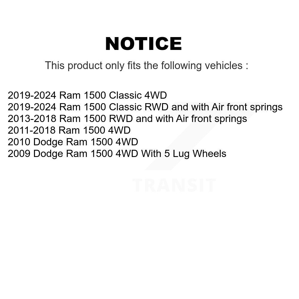 Kit de bras de commande supérieur inférieur avant gauche droite pour Ram 1500 Classic Dodge