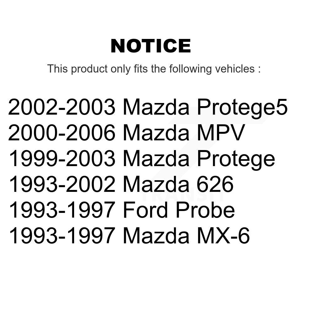 Paire d'extrémités de biellette de direction extérieure avant, pour Mazda Protege MPV Protege5 626 Ford Probe MX-6