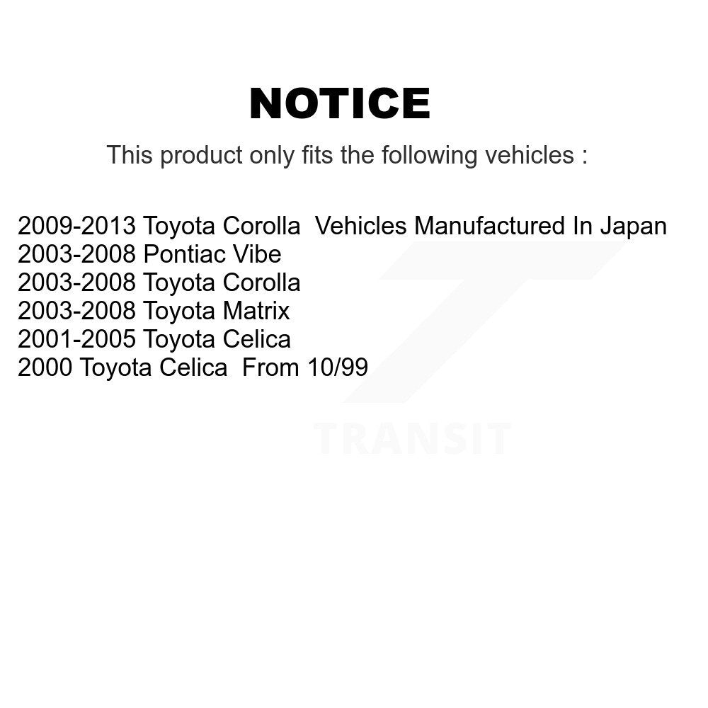 Kit de bras de commande inférieur avant, pour Toyota Corolla Matrix Pontiac Vibe Celica