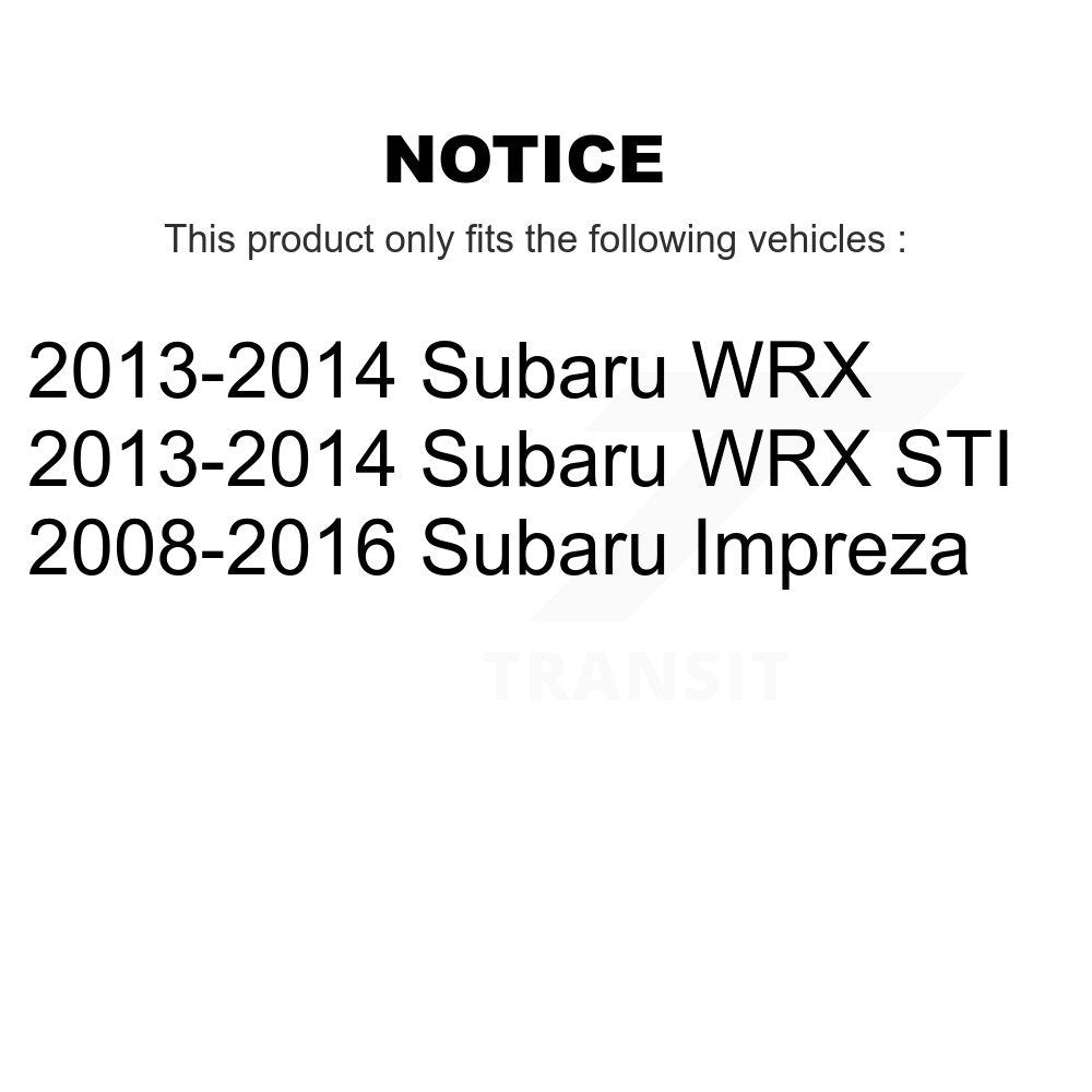 Kit de liaison de Suspension avant et arrière, pour Subaru Impreza WRX STI K72-101589