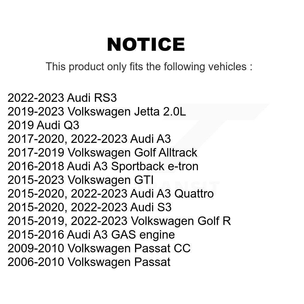 Kit d'extrémité de biellette de direction extérieure et intérieure avant, pour Volkswagen Jetta Audi GTI A3 Quattro R