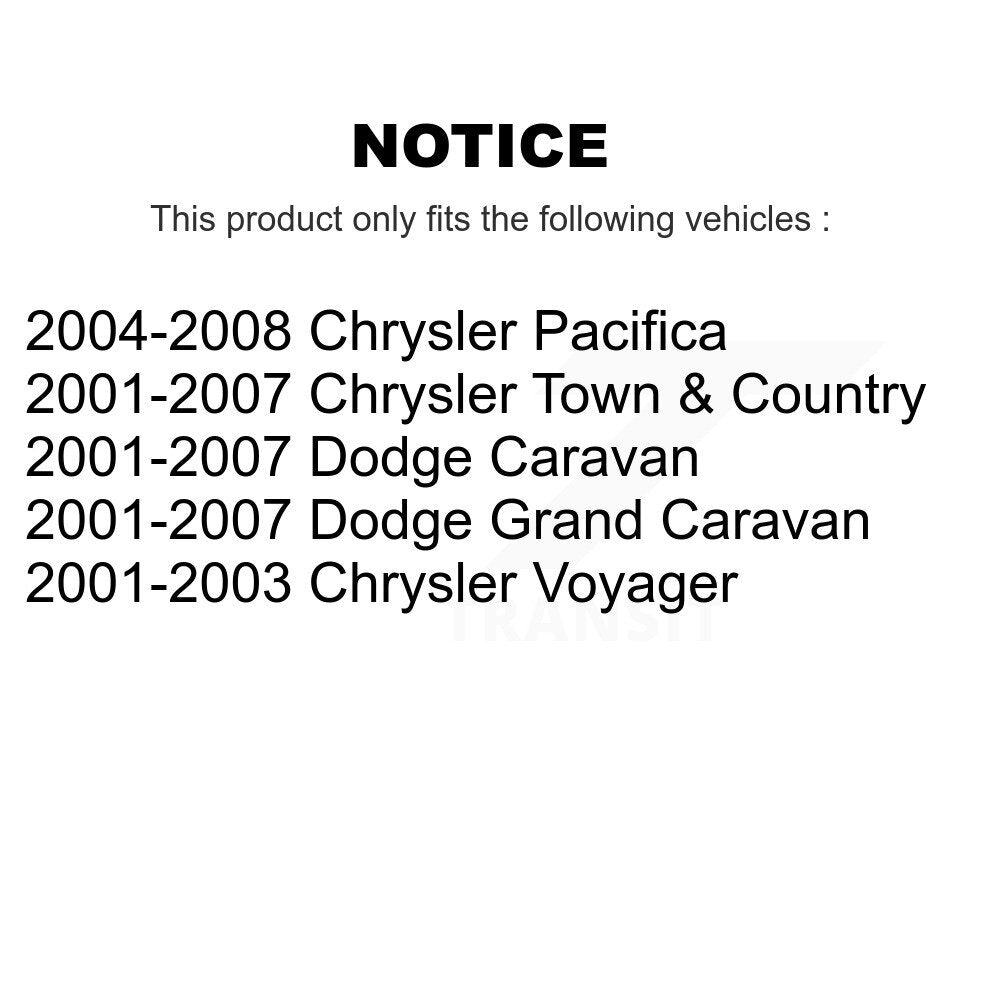 Paire de montage de choc de jambe de force de Suspension avant, pour Dodge Grand Caravan Chrysler Tow