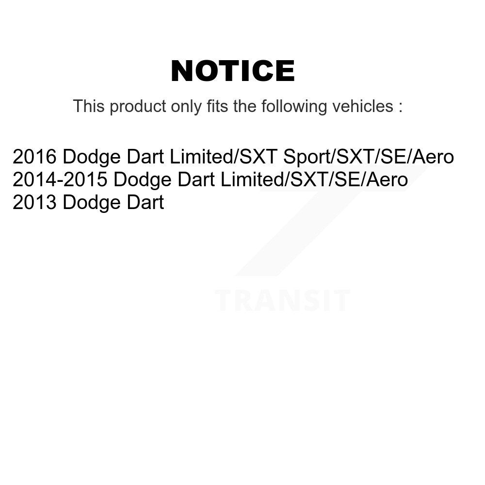 Kit de montage de choc de jambe de force de Suspension avant pour Dodge Dart K73-100250