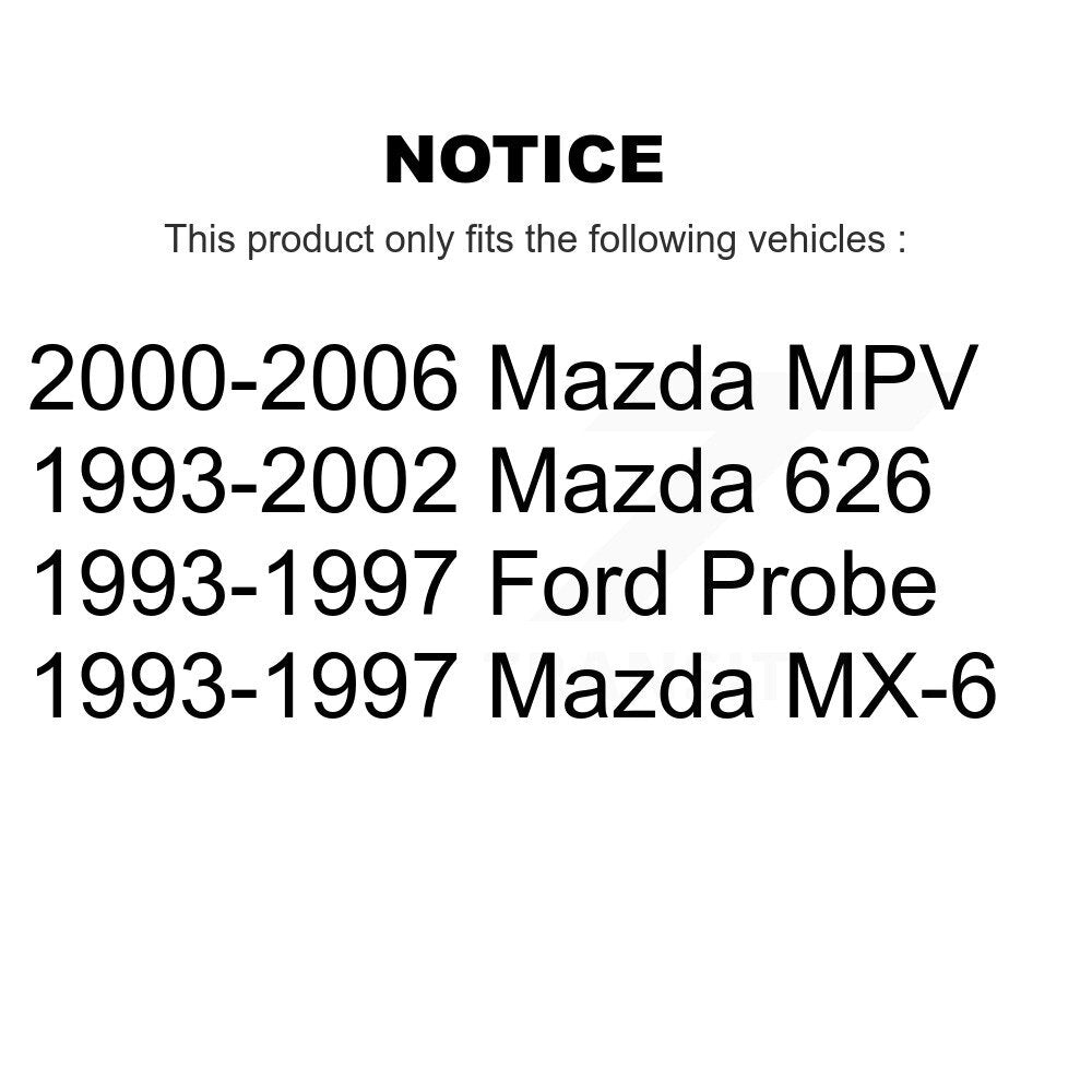 Kit de roulement de roue avant et d'extrémité de biellette de direction, pour Mazda MPV 626 Ford Probe MX-6