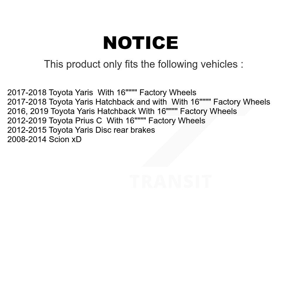 Kit de roulement de roue avant et d'extrémité de biellette de direction, pour Toyota Yaris Prius C Scion xD