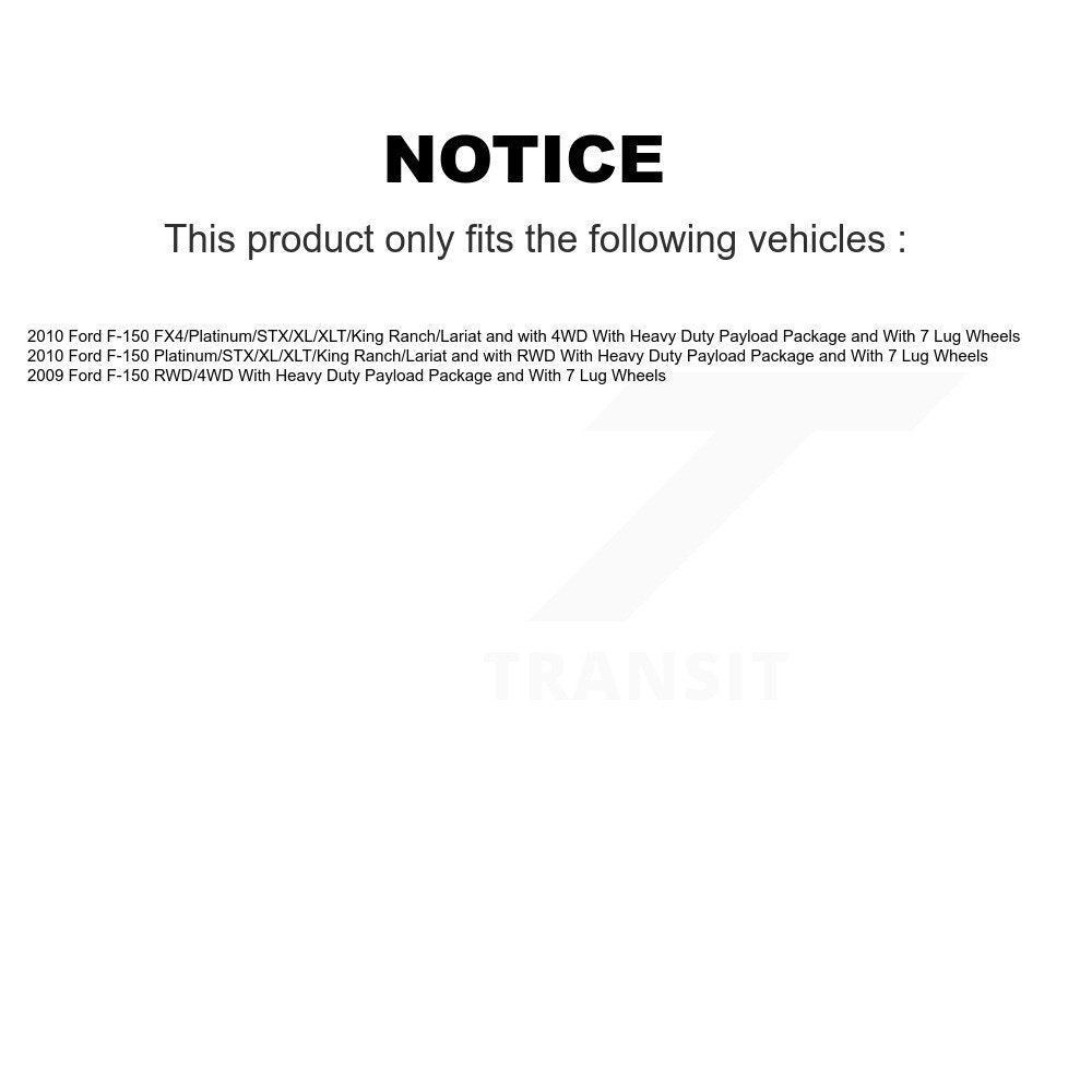 Kit de roulement de roue avant et d'extrémité de biellette de direction pour Ford F-150 K77-100215