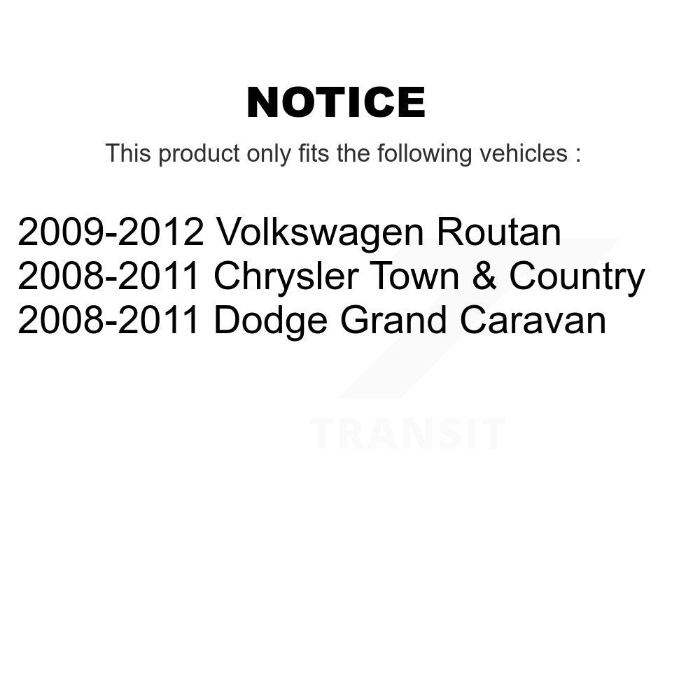 Ensemble de roulement de moyeu avant et Kit de liaison pour Dodge Grand Caravan Chrysler Town &