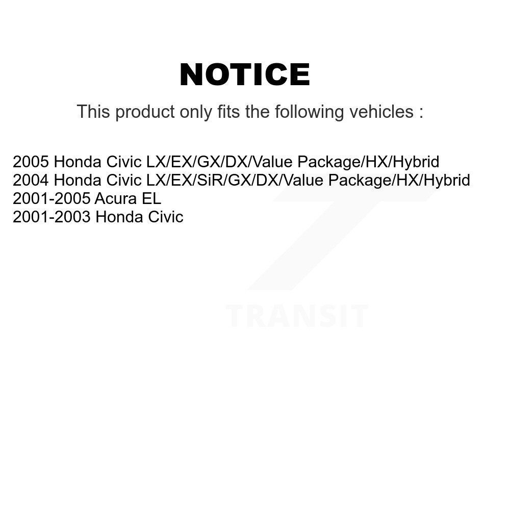 Kit de roulement et de liaison de roue avant pour Honda Civic Acura EL K77-100432