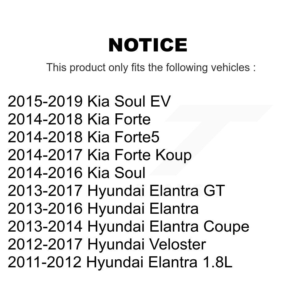 Kit de roulement et de liaison de roue avant, pour Hyundai Elantra Kia Forte GT Soul Veloster E