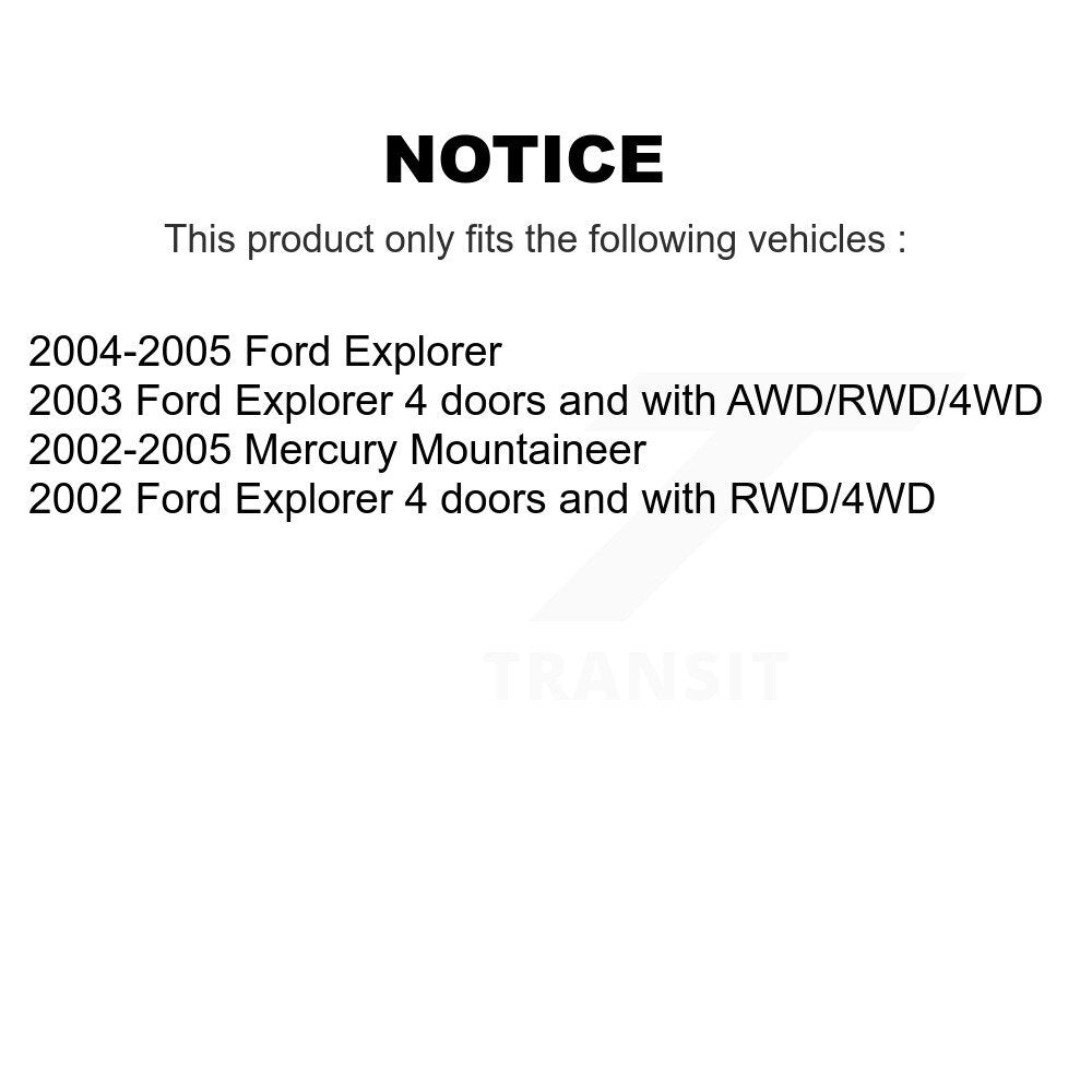 Kit de rotule inférieure et de liaison, roulement avant, pour Ford Explorer Mercury Mountaineer