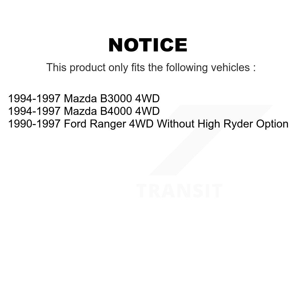 Kit d'amortisseurs de Suspension avant et arrière, pour Ford Ranger Mazda B4000 B3000 4WD