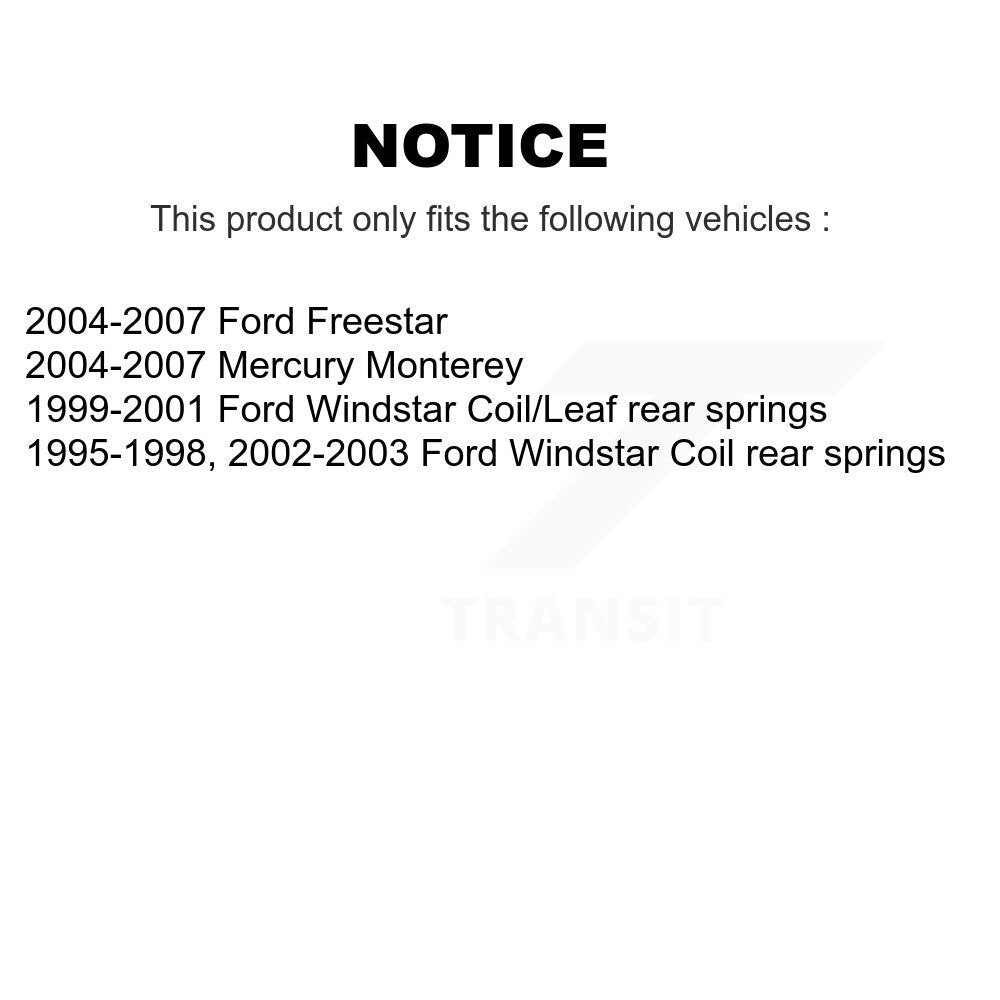 Paire d'amortisseurs de Suspension arrière pour Ford Freestar Windstar Mercury Montere