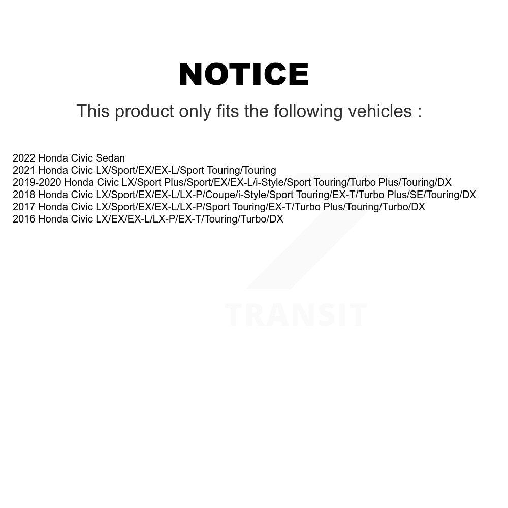 Paire d'amortisseurs de suspension arrière pour Honda Civic K78-100412