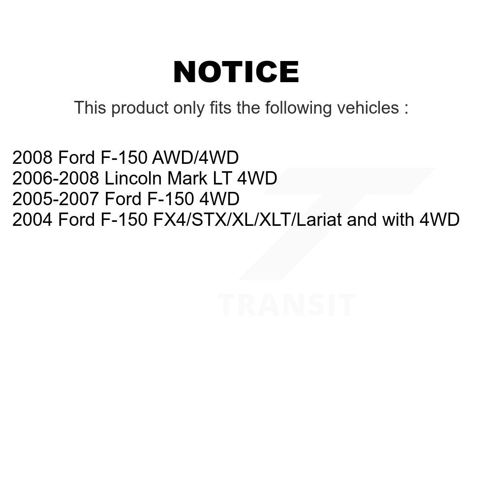 Paire de jambes de suspension avant pour Ford F-150 Lincoln Mark LT K78-100696