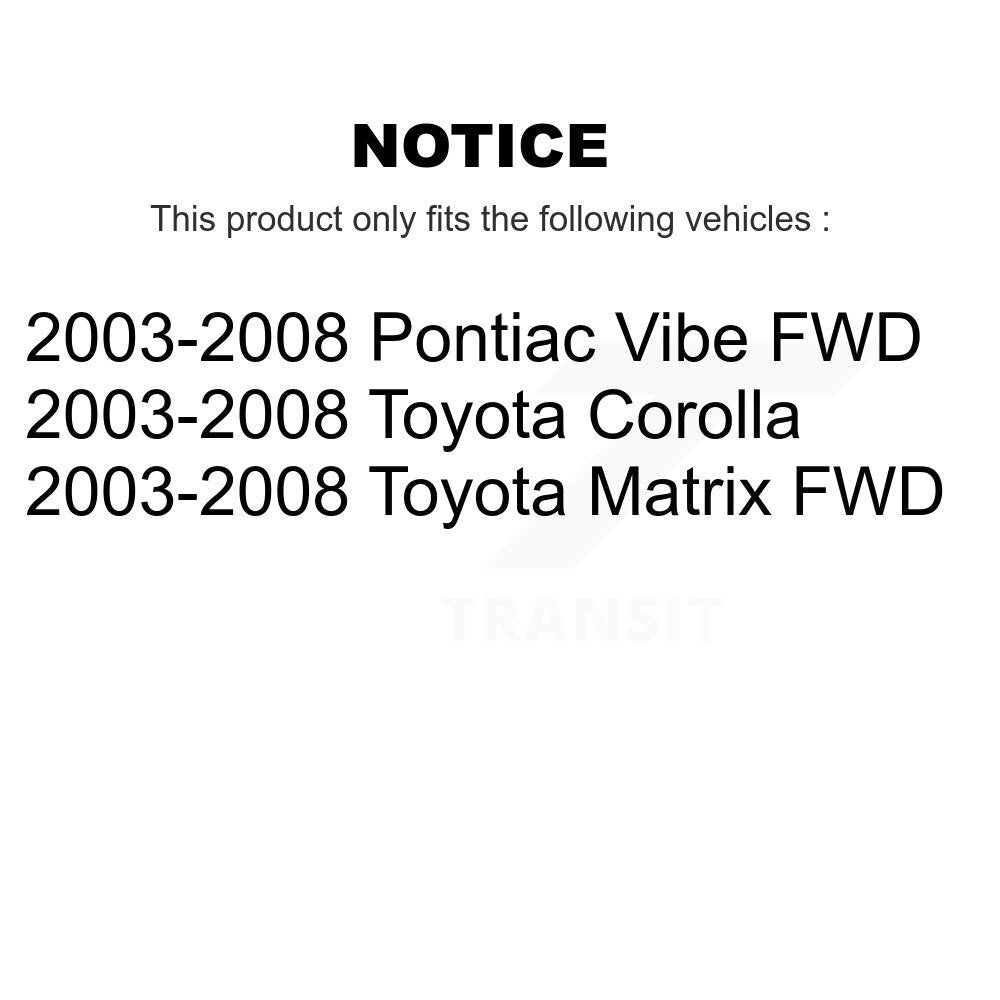 Paire de jambes de suspension arrière pour Toyota Corolla Matrix Pontiac Vibe 2003-2008