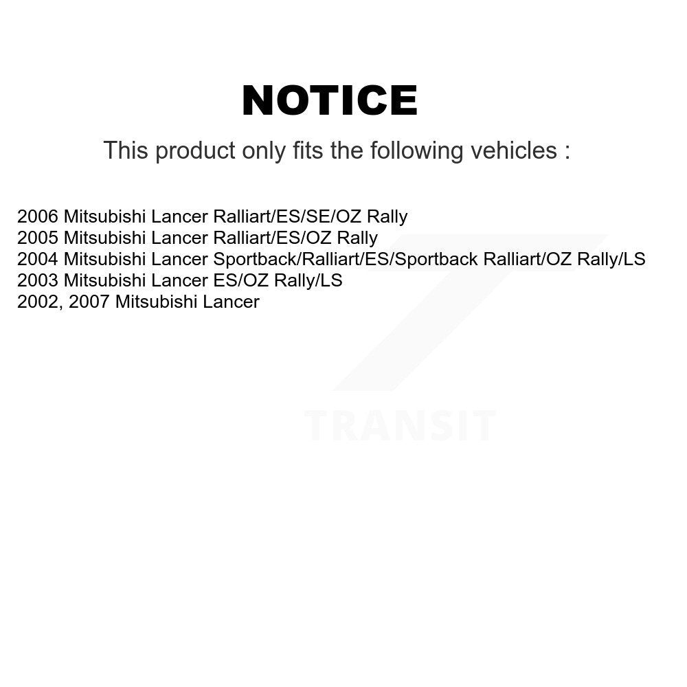 Paire de jambes de suspension arrière pour Mitsubishi Lancer K78-100721