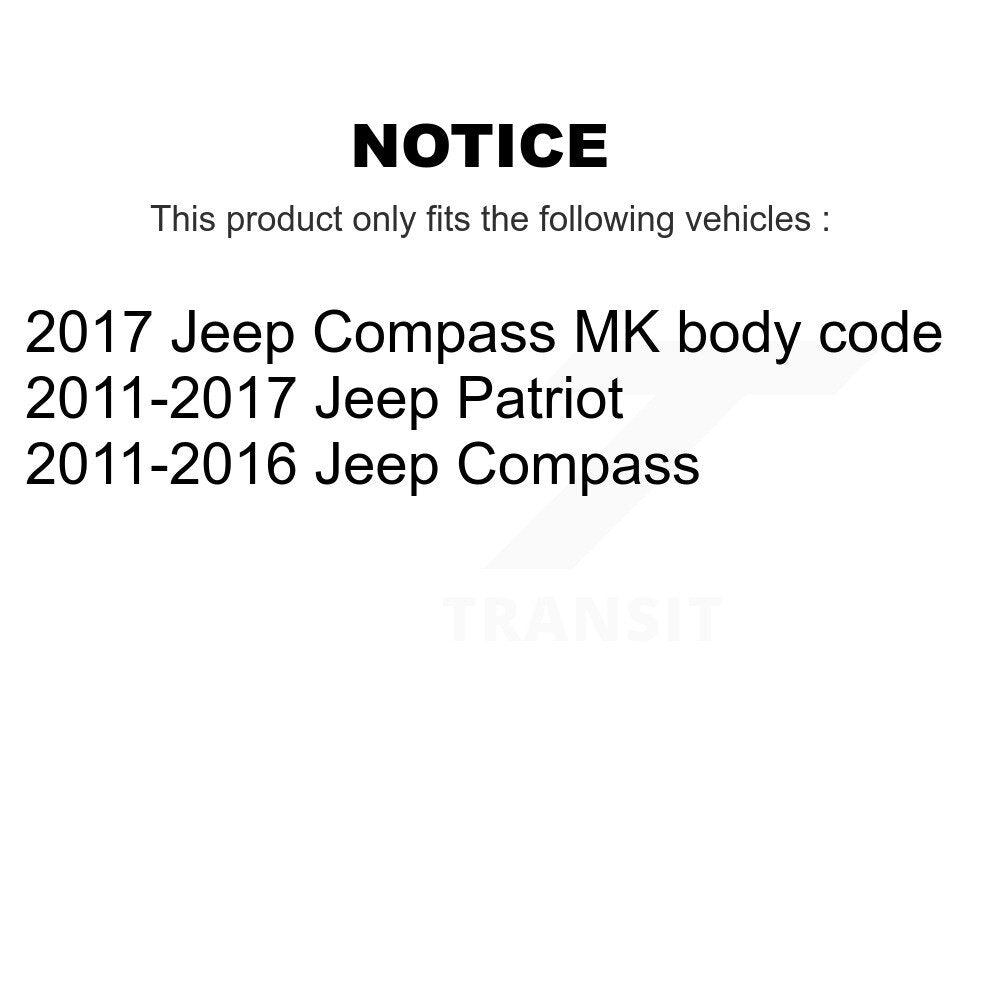 Paire de jambes de suspension arrière pour Jeep Patriot Compass K78-100738