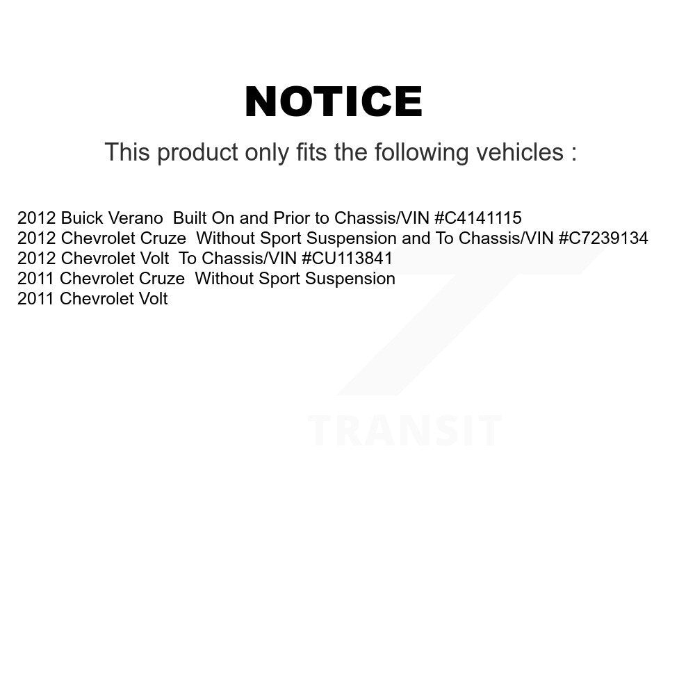 Kit de jambes de suspension avant pour Chevrolet Cruze Buick Verano Volt K78-100808