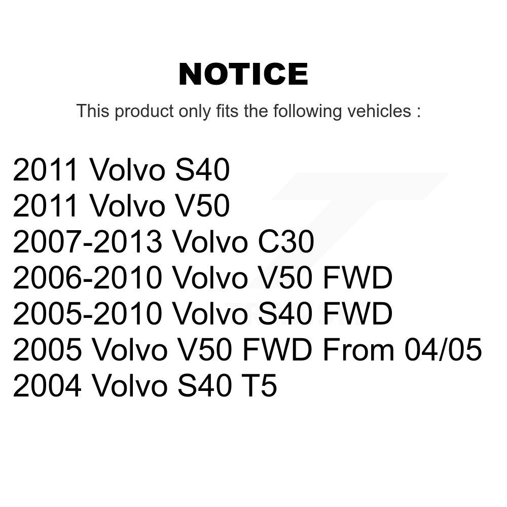 Kit de jambes de suspension et d'amortisseurs avant et arrière, pour Volvo S40 C30 V50