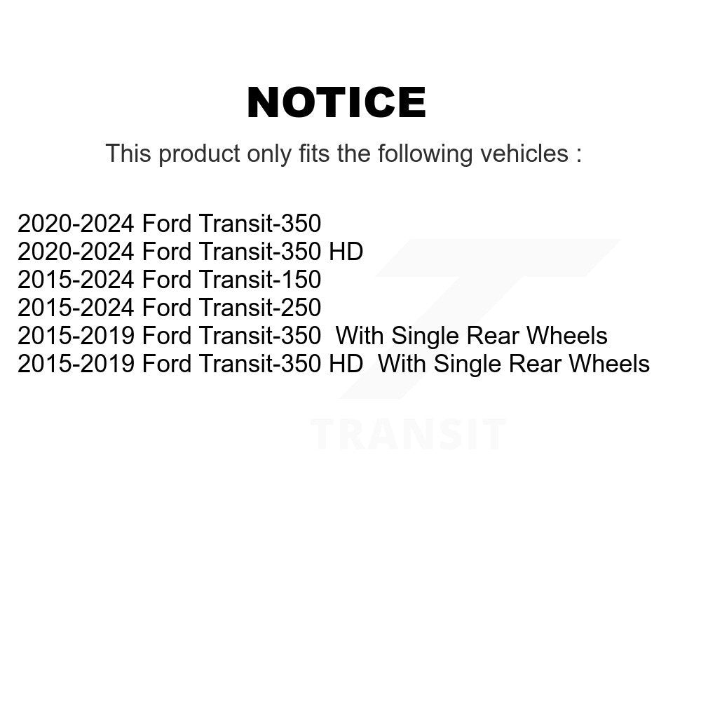 Paire d'amortisseurs arrière pour Ford Transit-250 Transit-150 Transit-350 HD