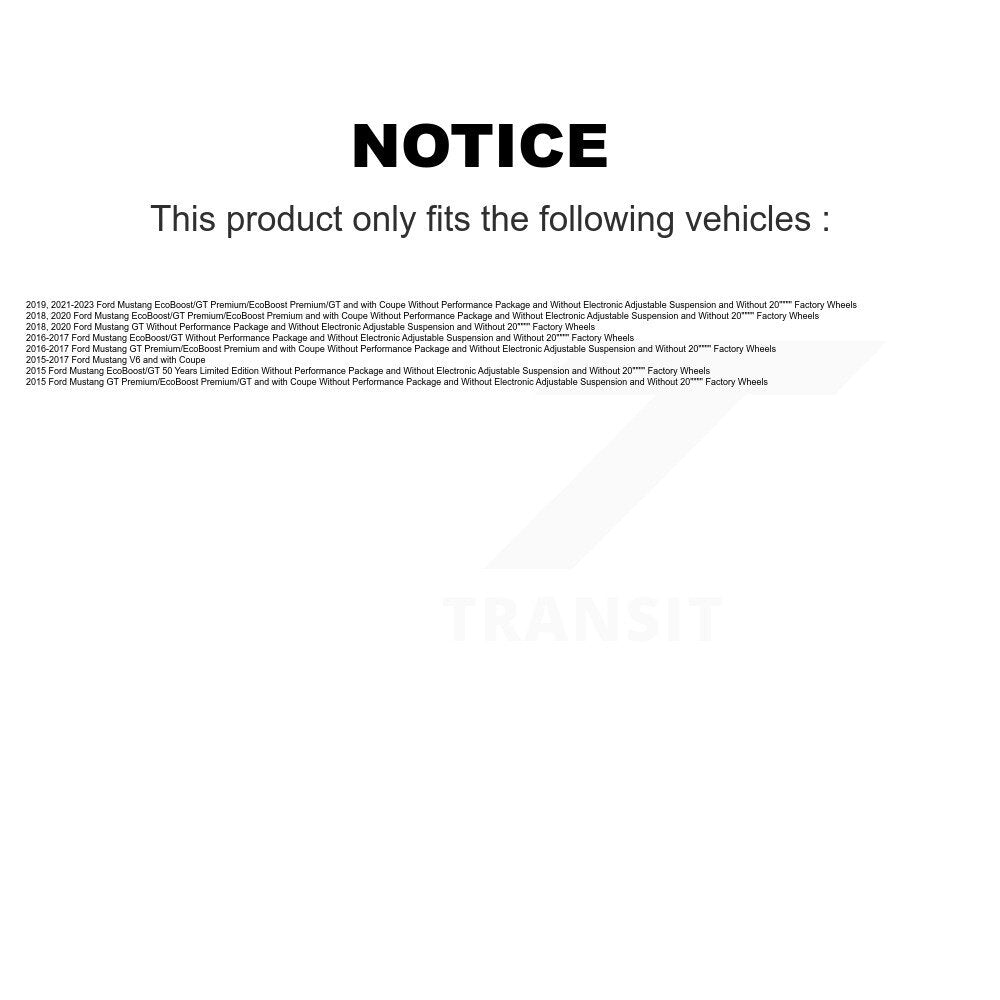 Paire d'amortisseurs de suspension arrière pour Ford Mustang K78-101092