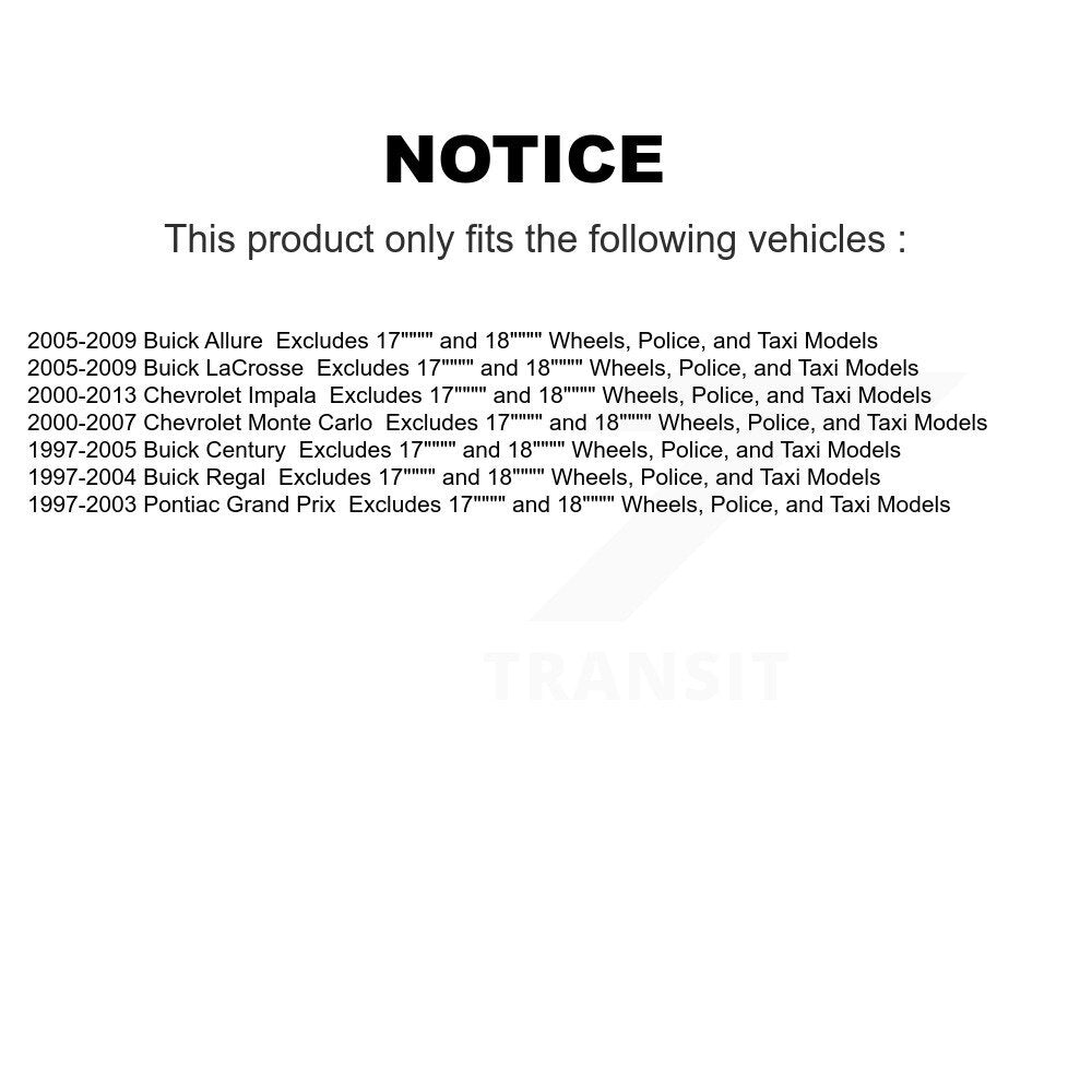 Paire de ressorts de jambe de force avant, pour Chevrolet Impala Buick LaCrosse Century Allure Mont