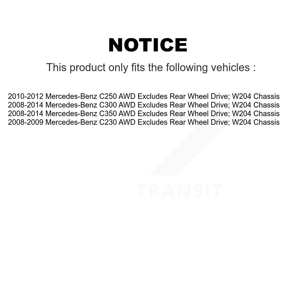 Paire de ressorts hélicoïdaux avant complets, pour Mercedes-Benz C300 C350 C250 C230 AWD