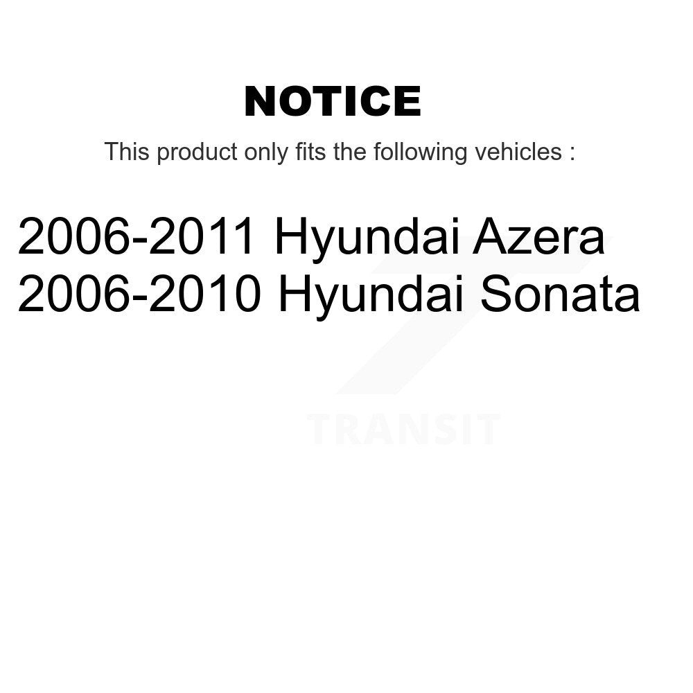 Paire d'assemblages de ressorts hélicoïdaux, amortisseurs avant complets, pour Hyundai Sonata Azer