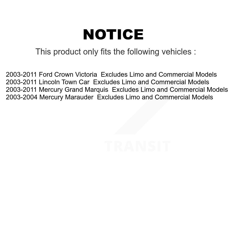 Paire de jambes de force et de ressorts avant, pour Ford Crown Victoria Lincoln Town Car Mercury Gran