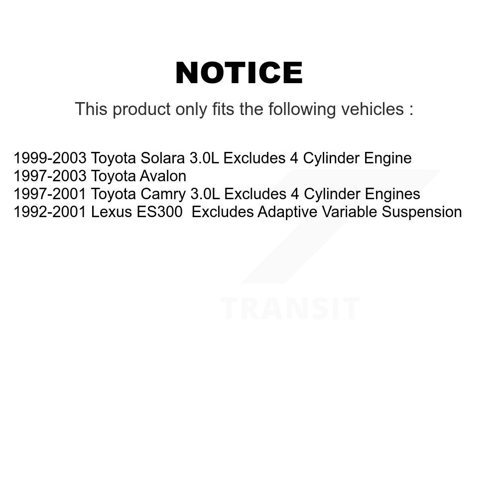 Kit complet de jambe de force et de ressort hélicoïdal arrière, pour Toyota Camry Solara Avalon Lexus ES30