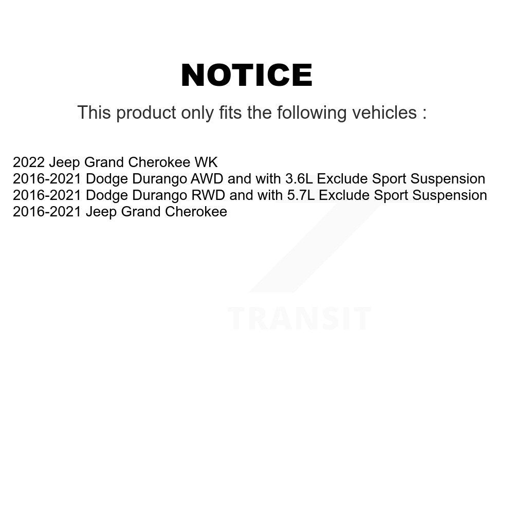 Kit complet de jambe de force et de ressort hélicoïdal avant, pour Jeep Grand Cherokee Dodge Durango WK