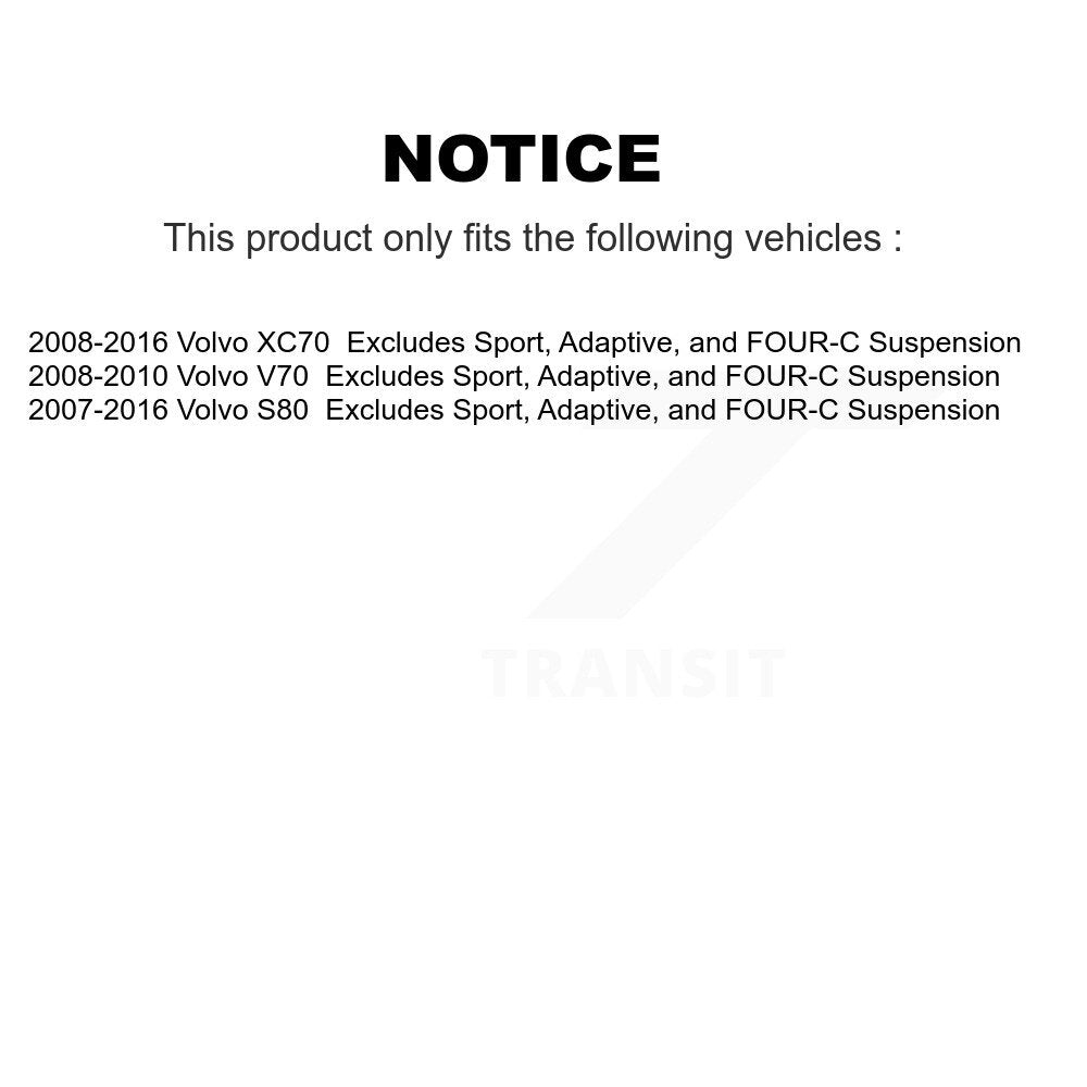 Kit complet d'assemblage de jambes de force et de ressorts hélicoïdaux, pour Volvo XC70 S80 V70