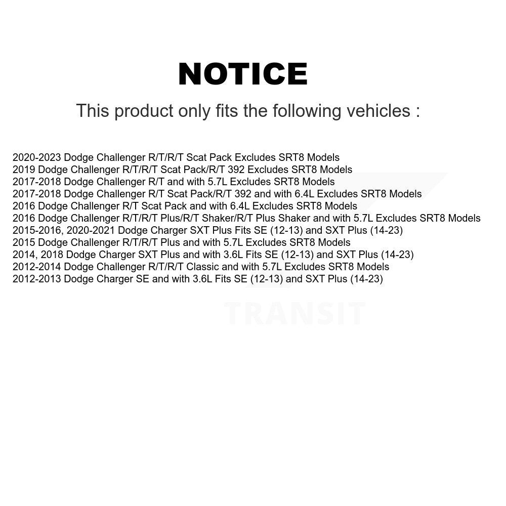 Paire de supports de ressorts hélicoïdaux, amortisseurs avant complets, pour chargeur Dodge Challenger