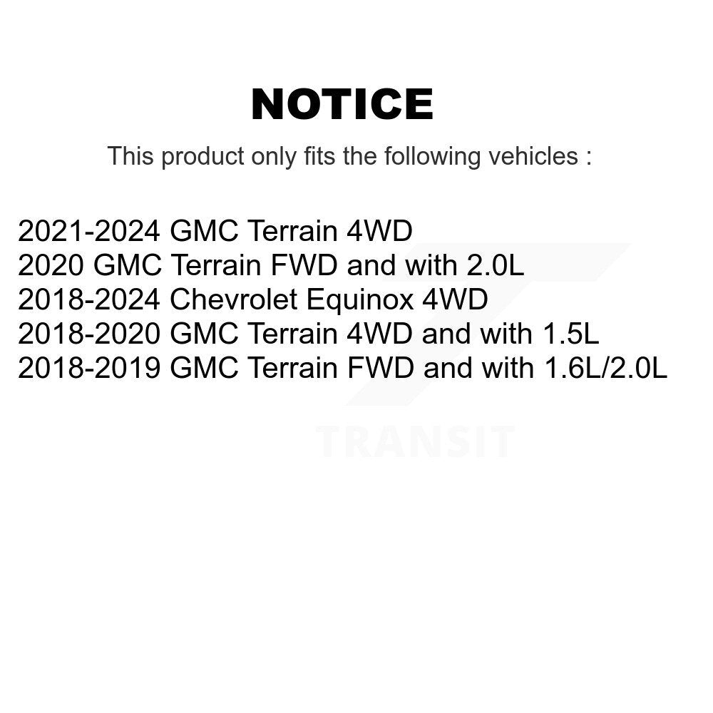 Kit complet d'amortisseurs avant et de ressorts hélicoïdaux, pour Chevrolet Equinox GMC Terrain