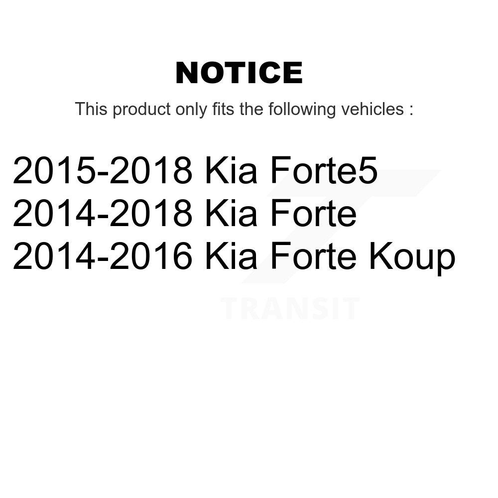 Kit complet de montage de ressorts hélicoïdaux, amortisseurs avant et arrière, pour Kia Forte Forte5 Kou
