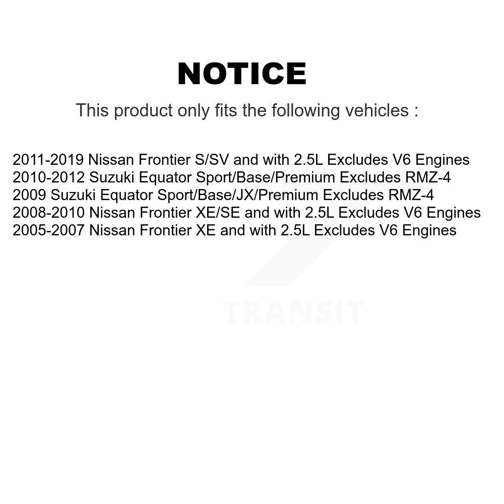Kit complet de jambe de force et de ressort hélicoïdal avant et arrière, pour Nissan Frontier Suzuki Equato