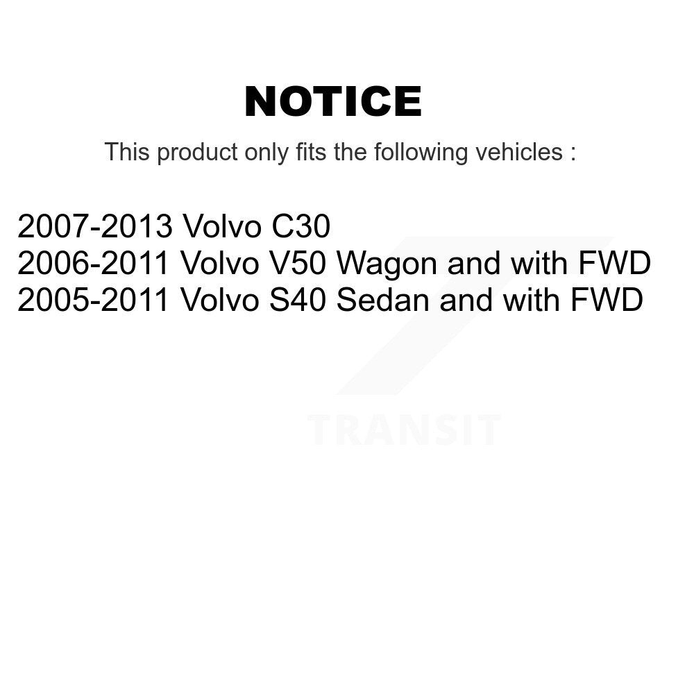 Kit complet d'assemblage de ressorts hélicoïdaux, amortisseurs avant et arrière, pour Volvo S40 C30 V50
