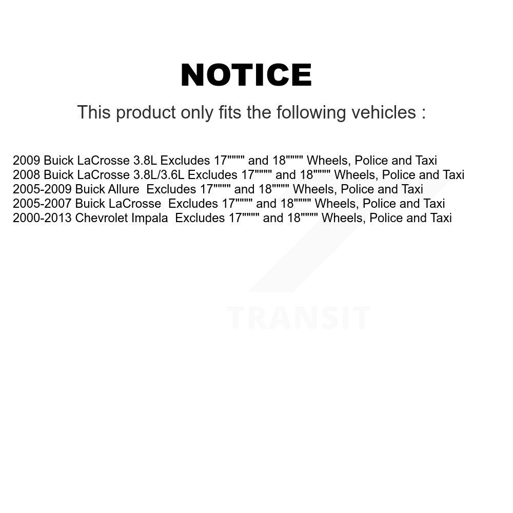 Kit de jambe de force avant et arrière et ressort hélicoïdal, pour Chevrolet Impala Buick LaCrosse Allure