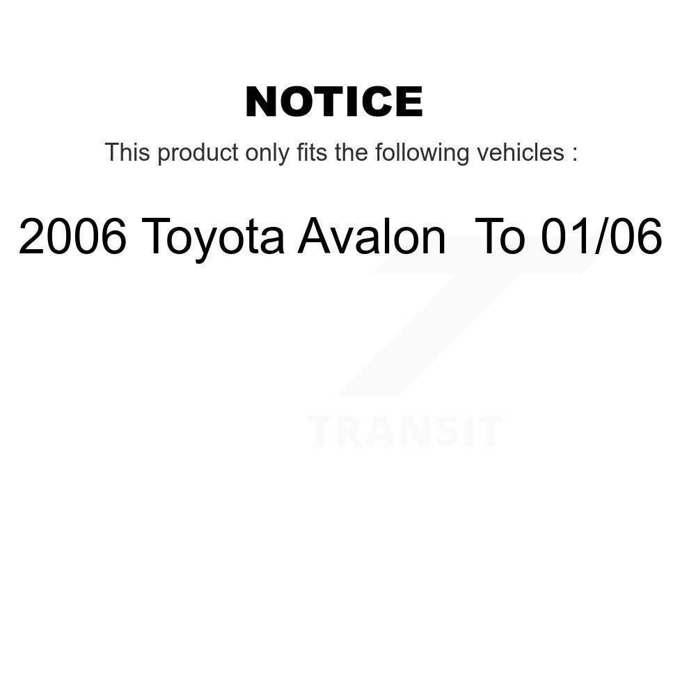 Kit complet de ressorts hélicoïdaux, amortisseurs avant et arrière, pour Toyota Avalon 2006 à 01 0