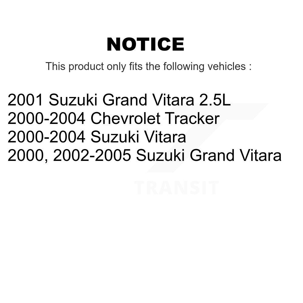 Kit de frein à tambour arrière et roulement de roue pour Chevrolet Tracker Suzuki Grand Vitara