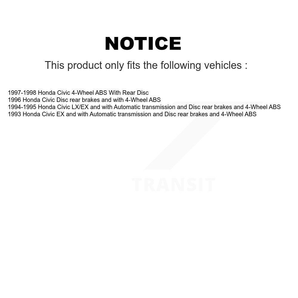 Kit d'assemblage de frein à tambour arrière et de roulement de moyeu de roue pour Honda Civic K7D-100417