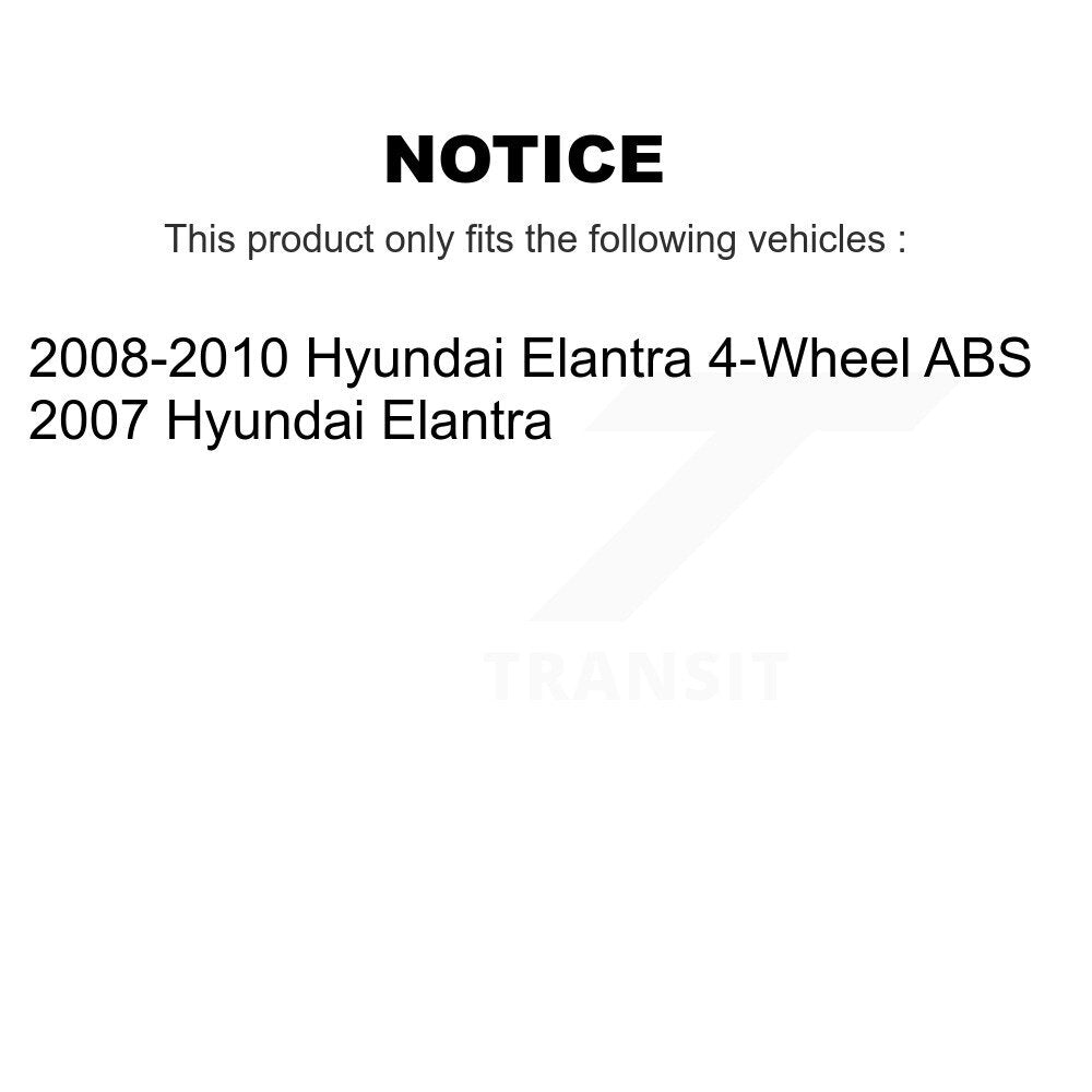 Kit d'assemblage de frein à tambour arrière et de roulement de moyeu de roue pour Hyundai Elantra