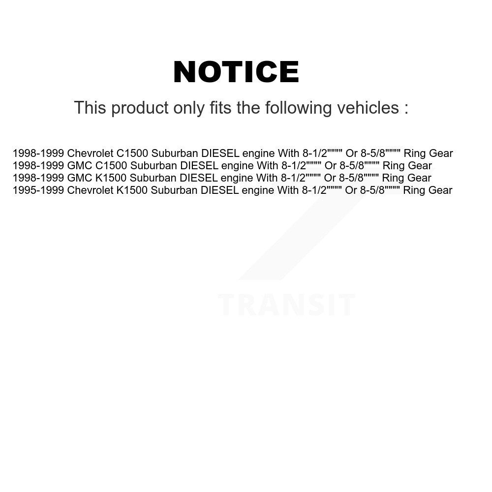 Chaussures de tambour de frein arrière et Kit de roulements pour Chevrolet GMC C1500 de banlieue K1500