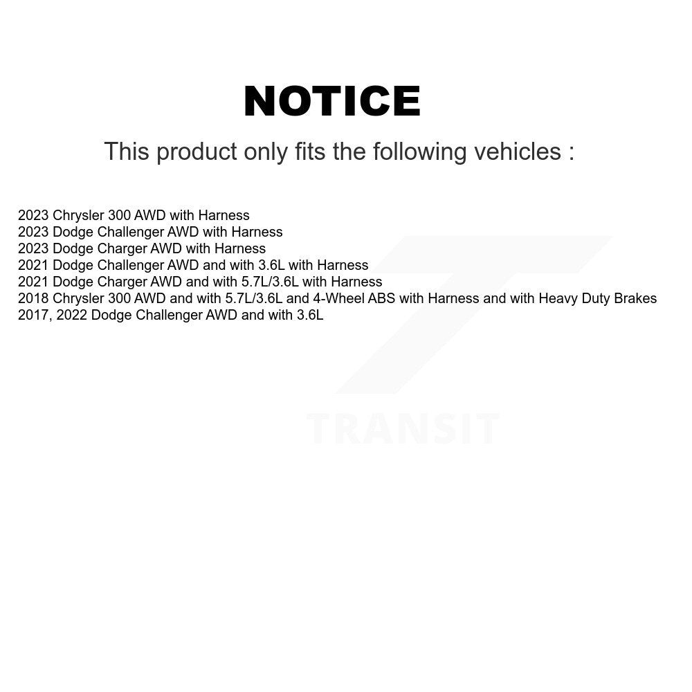 Kit de capteur ABS de roulement de moyeu de roue avant, pour Dodge Challenger Charger Chrysler 30
