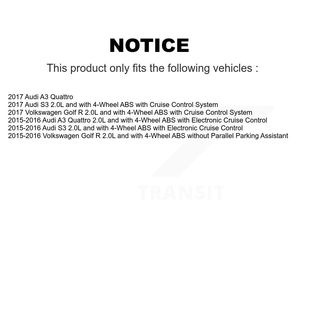 Kit de roulement de moyeu de roue arrière et capteur ABS, pour Audi A3 Quattro Volkswagen Golf R S