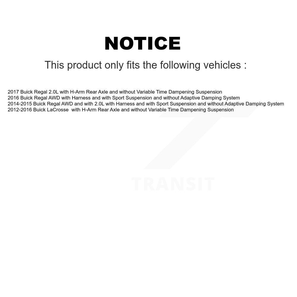 Kit de roulement de moyeu de roue arrière et de capteur ABS pour Buick LaCrosse Regal K7S-100738